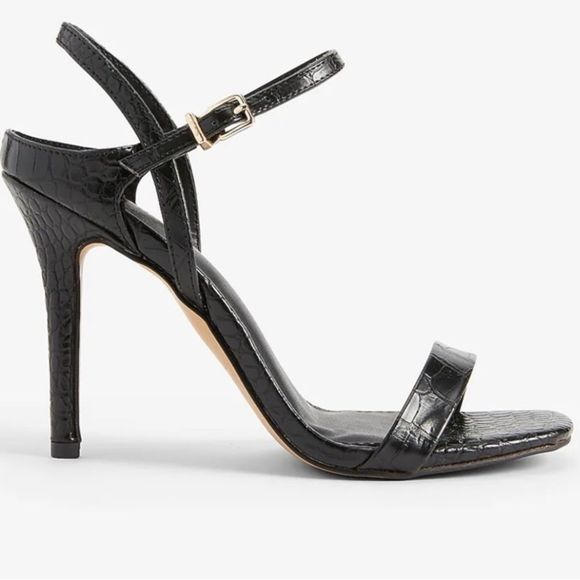 Textured Low Back Heeled Sandals express womens size 9 & 10 NWT shoes - Picture 2 of 7